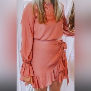 Impeccable pig pink dress.